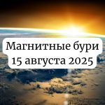Магнитные бури 15 августа 2025: прогноз солнечной активности на сегодня
