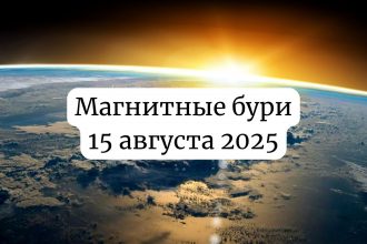 Магнитные бури 15 августа 2025: прогноз солнечной активности на сегодня