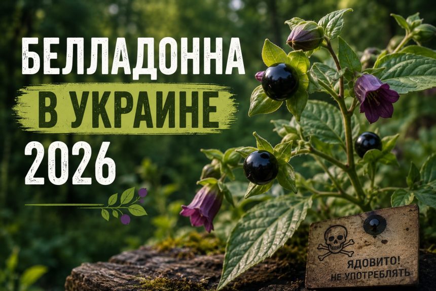 Белладонна в Украине 2026: как выглядит, где растет, чем опасна и что делать при отравлении