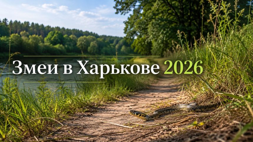 Змеи в Харькове 2026: ядовитые и неядовитые, где водятся и как избежать укуса