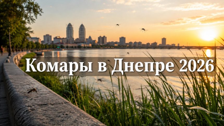 Комары в Днепре весной и летом 2026: когда начинается пик, где их больше всего и как защититься от укусов