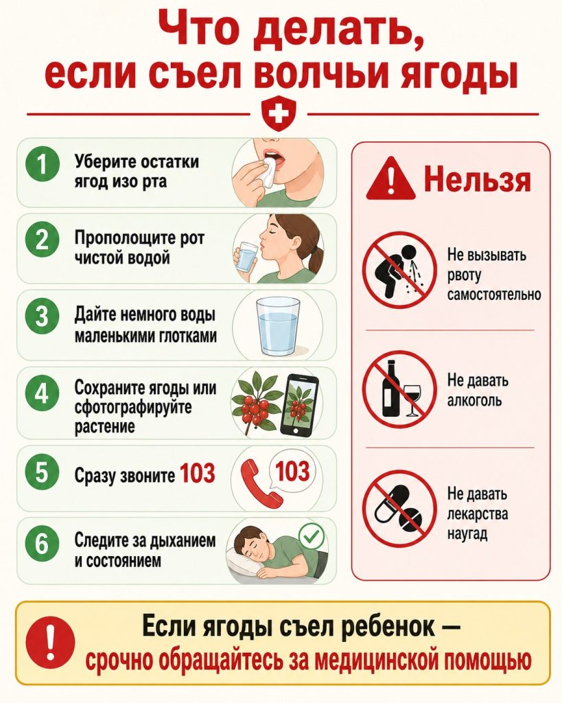 Волчьи ягоды в Украине 2026: как выглядят опасные растения и что делать при отравлении