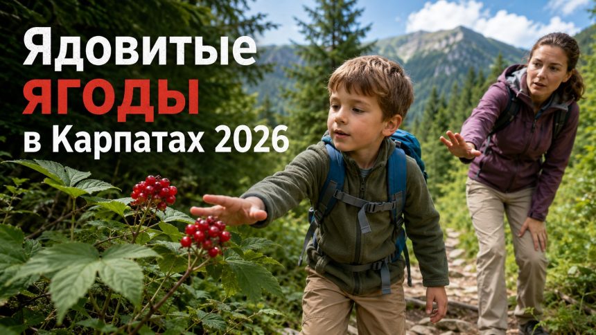 Ядовитые ягоды в Карпатах 2026: что нельзя трогать детям во время прогулок, симптомы отравления и первая помощь