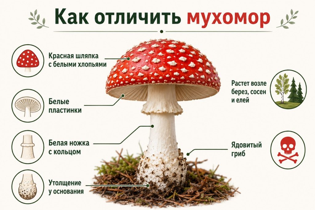 Мухомор в Украине 2026: как выглядит, где растет и можно ли его есть