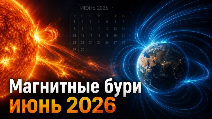 Магнитные бури июнь 2026 в Украине: прогноз солнечной активности на месяц