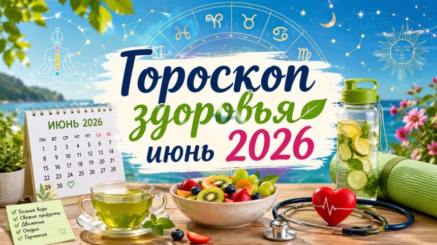 Гороскоп здоровья июнь 2026: прогноз, энергетика, благоприятные и неблагоприятные дни месяца