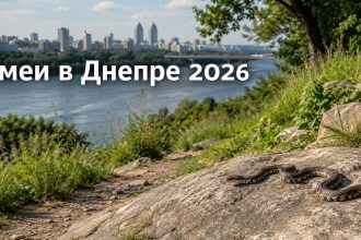 Змеи в Днепре 2026: ядовитые и неядовитые, где водятся и как избежать укуса
