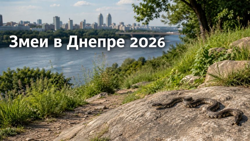 Змеи в Днепре 2026: ядовитые и неядовитые, где водятся и как избежать укуса