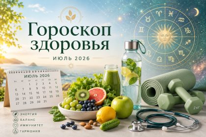 Гороскоп здоровья июль 2026: прогноз, энергетика, благоприятные и неблагоприятные дни месяца