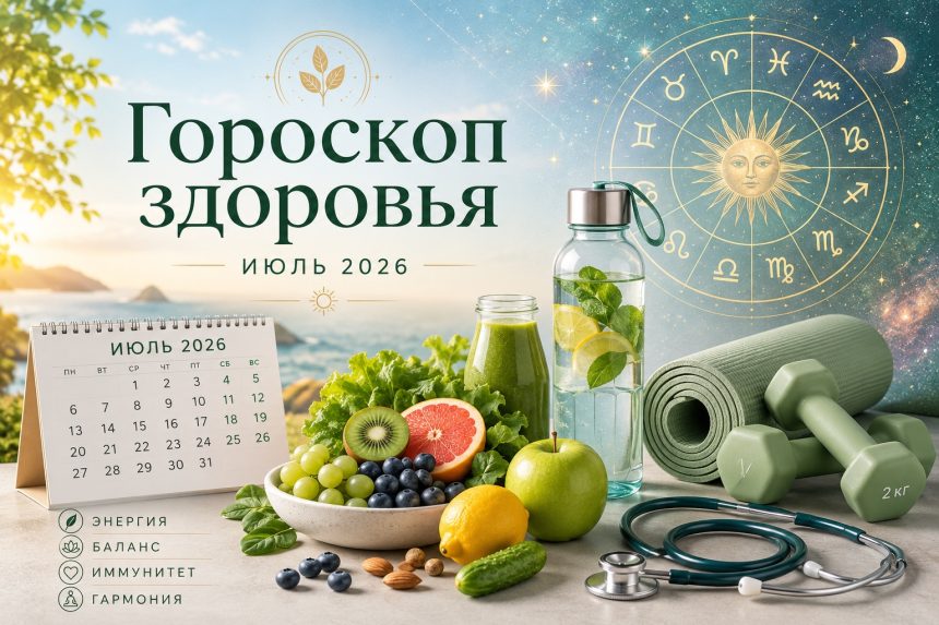 Гороскоп здоровья июль 2026: прогноз, энергетика, благоприятные и неблагоприятные дни месяца