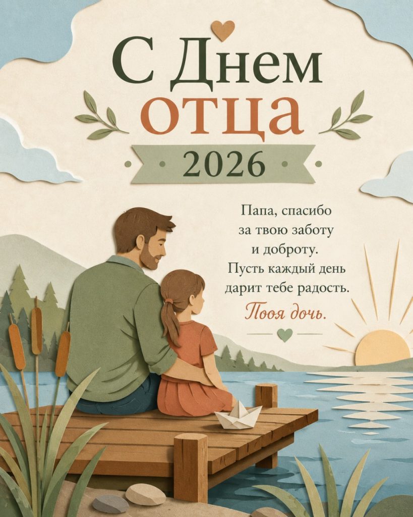 Как поздравить папу с Днем отца 2026: открытки, картинки и пожелания прозой на русском