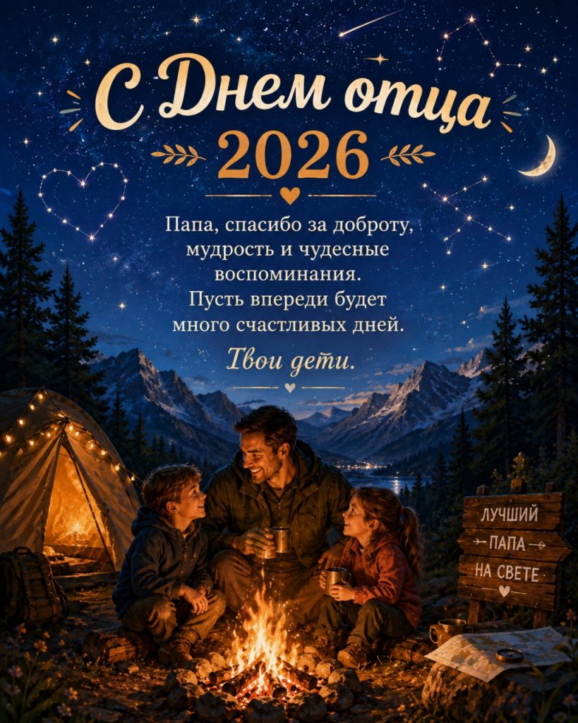 Как поздравить папу с Днем отца 2026: открытки, картинки и пожелания прозой на русском