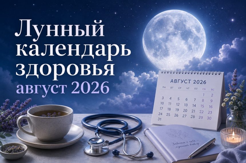 Лунный календарь август 2026 года: неблагоприятные дни, фазы Луны и влияние на здоровье