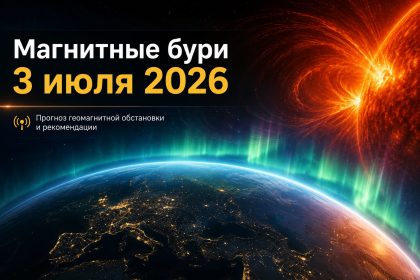 Магнитные бури 3 июля 2026 в Украине: прогноз солнечной активности на сегодня