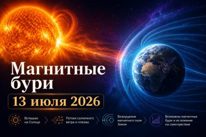 Магнитные бури 13 июля 2026 в Украине: прогноз солнечной активности на сегодня
