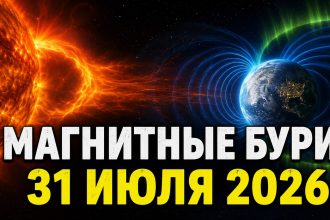 Магнитные бури 31 июля 2026 в Украине: прогноз солнечной активности на сегодня