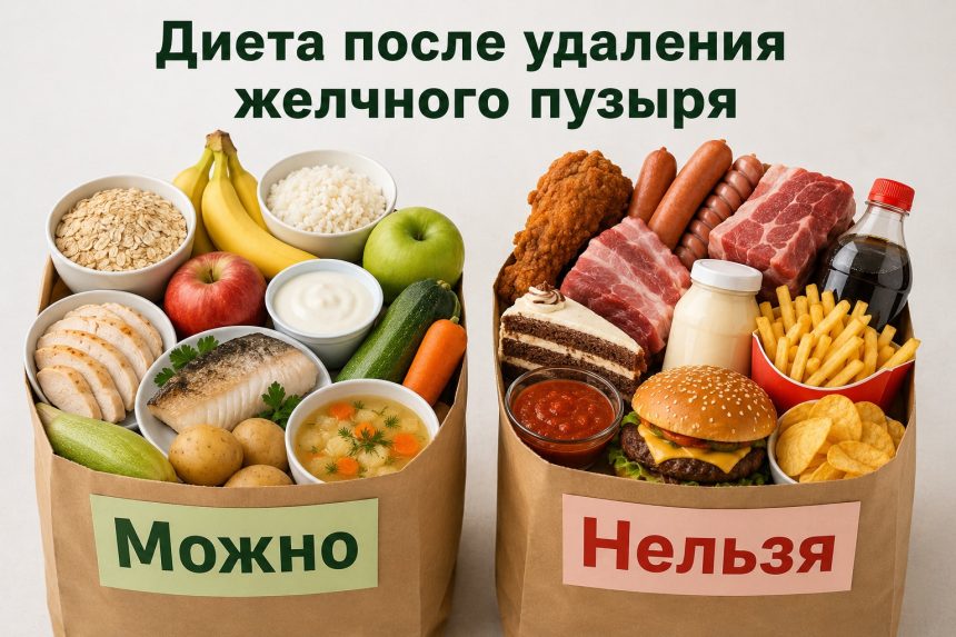 Как питаться после удаления желчного пузыря: меню, диета и правила восстановления