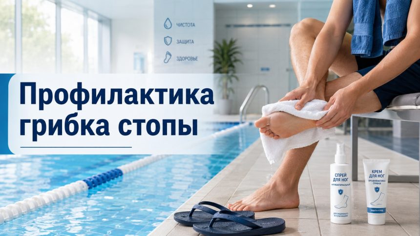 Грибок стопы после бассейна: симптомы, лечение и профилактика