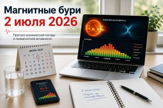 Магнитные бури 2 июля 2026 в Украине: прогноз солнечной активности на сегодня