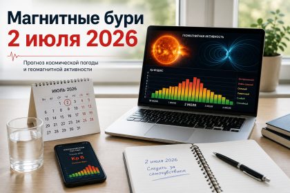 Магнитные бури 2 июля 2026 в Украине: прогноз солнечной активности на сегодня