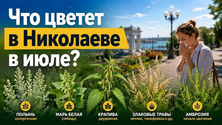 Аллергия и пыльца в Николаеве 2026: что цветет в июле, как избежать и лечить симптомы