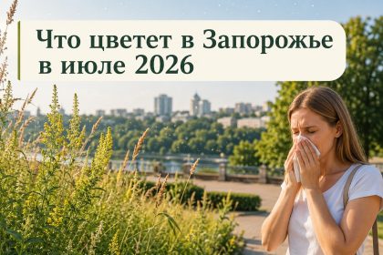 Аллергия и пыльца в Запорожье 2026: что цветет в июле, как избежать и лечить симптомы