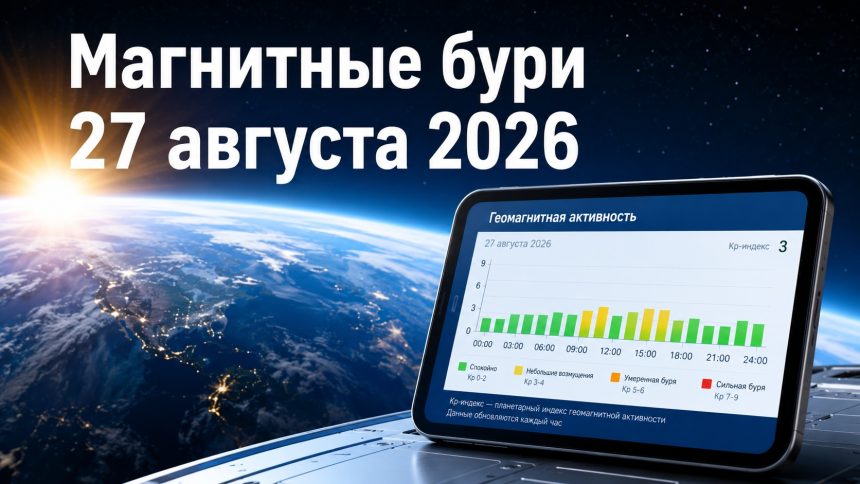 Магнитные бури 27 августа 2026 в Украине: прогноз солнечной активности на сегодня