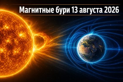 Магнитные бури 13 августа 2026 в Украине: прогноз солнечной активности на сегодня