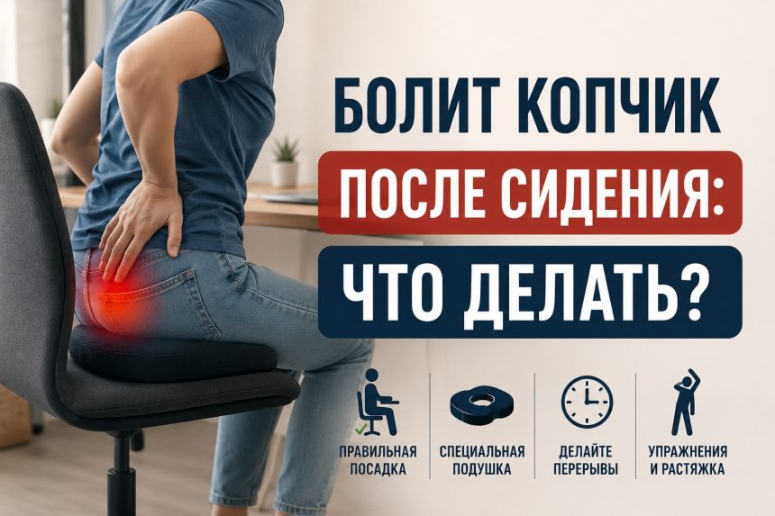 Болит копчик после долгого сидения: почему возникает боль и на чем лучше сидеть