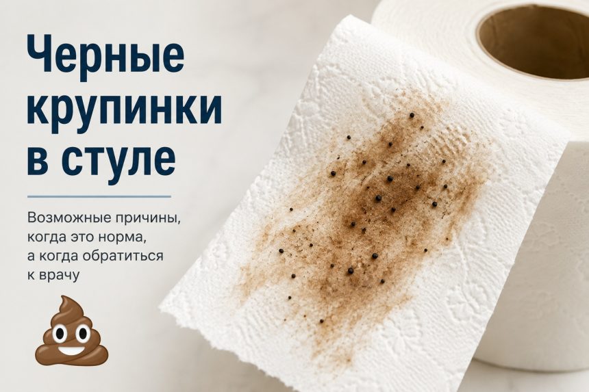Черные точки в кале: причины, на какие болезни указывает и что делать