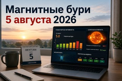 Магнитные бури 5 августа 2026 в Украине: прогноз солнечной активности на сегодня