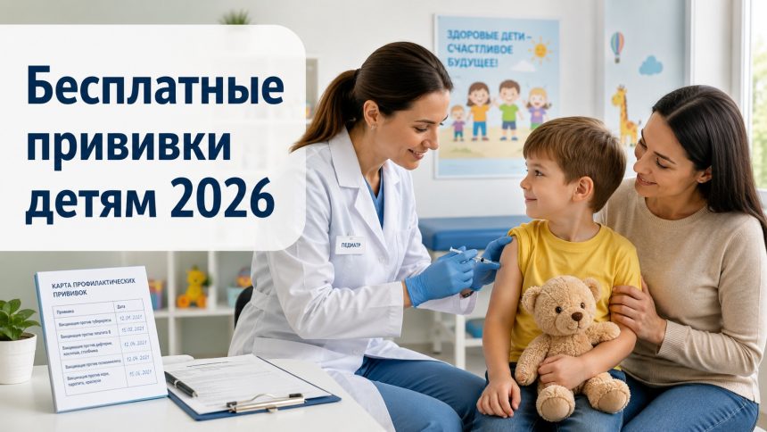 Бесплатные прививки детям в Украине в 2026 году: полный календарь вакцинации по возрасту