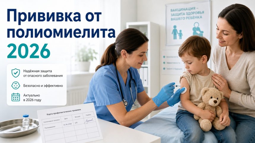 Прививка от полиомиелита ребенку в 2026 году: новый график и почему больше не используют ОПВ