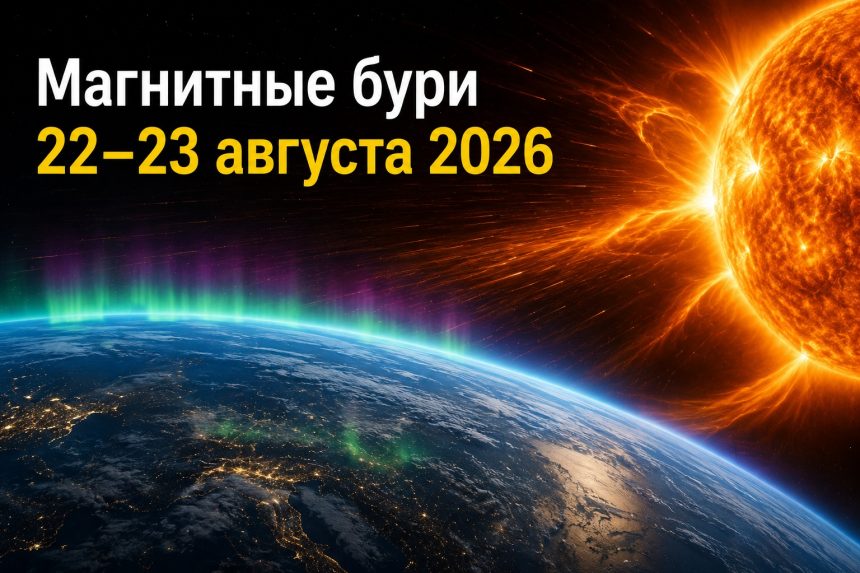 Магнитные бури 22-23 августа 2026 в Украине: прогноз солнечной активности на сегодня