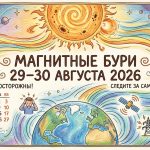 Магнитные бури 29-30 августа 2026 в Украине: прогноз солнечной активности в выходные