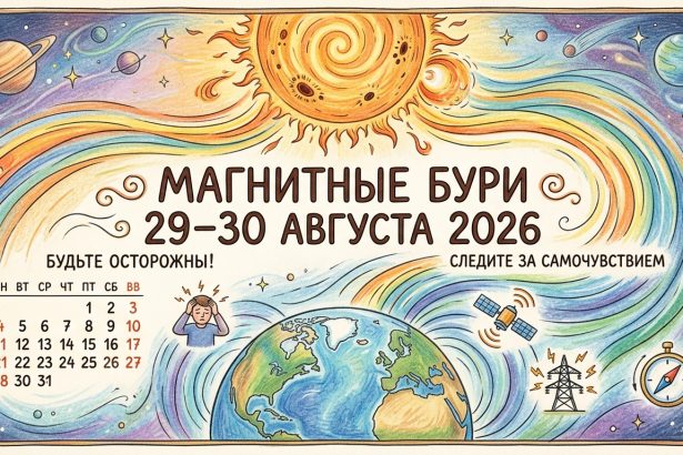 Магнитные бури 29-30 августа 2026 в Украине: прогноз солнечной активности в выходные