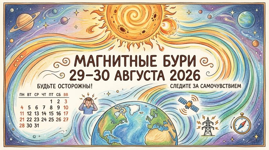 Магнитные бури 29-30 августа 2026 в Украине: прогноз солнечной активности в выходные