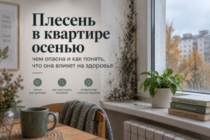 Плесень в квартире осенью: чем опасна для здоровья и как понять, что она влияет на организм