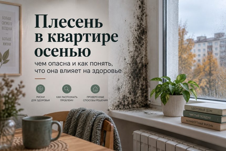 Плесень в квартире осенью: чем опасна для здоровья и как понять, что она влияет на организм