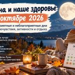 Лунный календарь здоровья на октябрь 2026: благоприятные и неблагоприятные дни