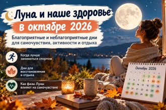 Лунный календарь здоровья на октябрь 2026: благоприятные и неблагоприятные дни