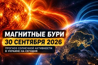 Магнитные бури 30 сентября 2026 в Украине: прогноз солнечной активности на сегодня