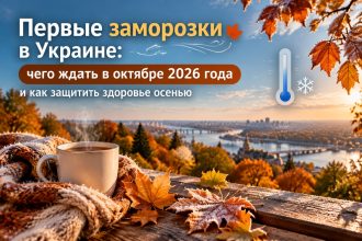 Погода в Украине октябрь 2026 года: когда будут заморозки и как защитить здоровье