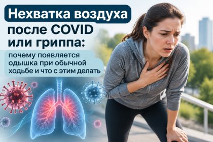 Одышка после COVID или гриппа при ходьбе: почему появляется нехватка воздуха и что делать