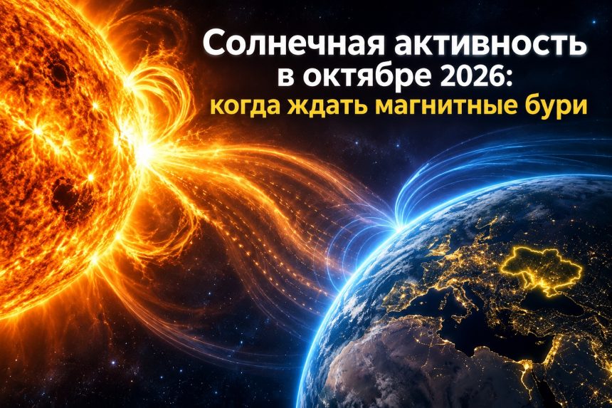 Магнитные бури октябрь 2026 в Украине: прогноз солнечной активности на месяц