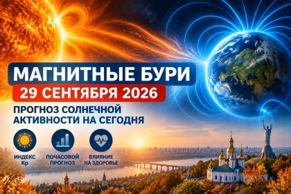 Магнитные бури 29 сентября 2026 в Украине: прогноз солнечной активности на сегодня