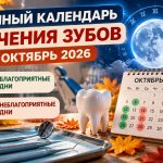 Лунный календарь лечения зубов на октябрь 2026 года: благоприятные и неблагоприятные дни для стоматологических процедур