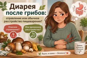 Диарея после грибов: причины, симптомы отравления и когда нужно обратиться к врачу