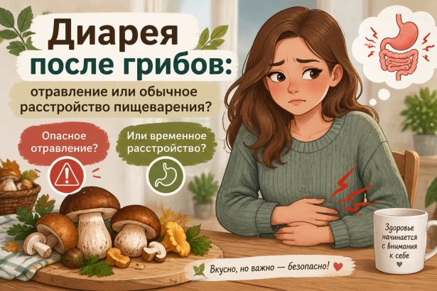 Диарея после грибов: причины, симптомы отравления и когда нужно обратиться к врачу