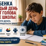 У ребенка каждый день болит голова после школы: причины, что делать и когда обращаться к врачу